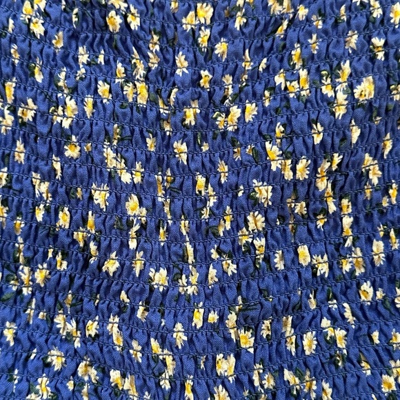 My Style blue floral jumper shorts SZ XL - Picture 5 of 7